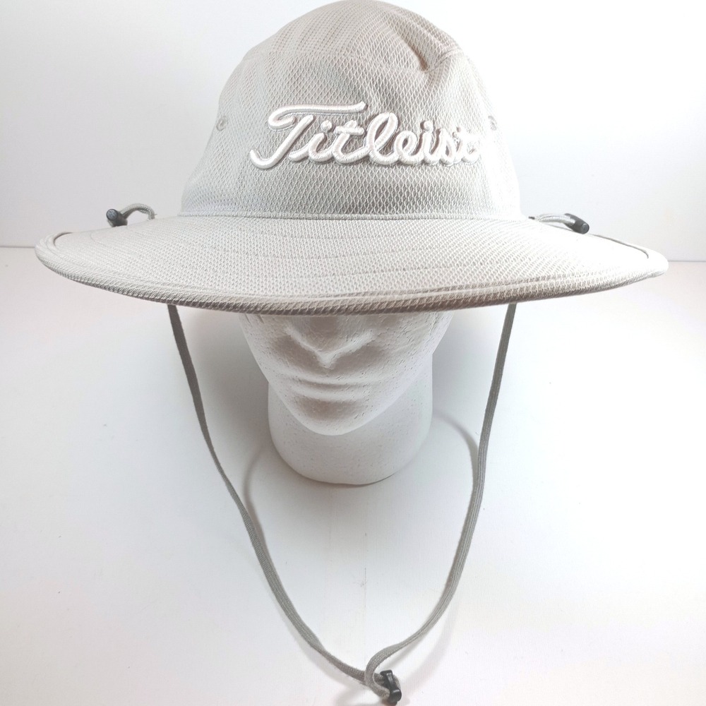 Titleist Golf Bucket Hat OSFM Gray Good Beau Rivage Mesh Sun Hat Adjustable